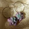 Pink Succulent Earrings