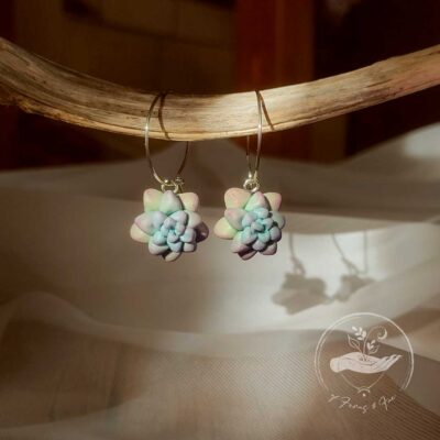 Echeveria Succulent Earrings