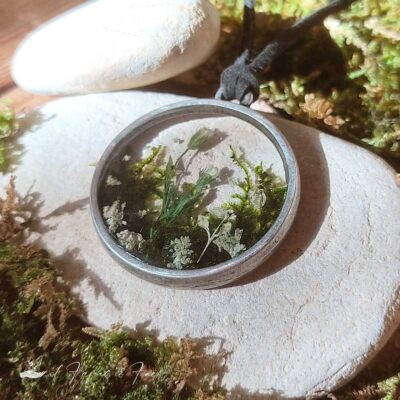 Dried Plant Resin Necklace